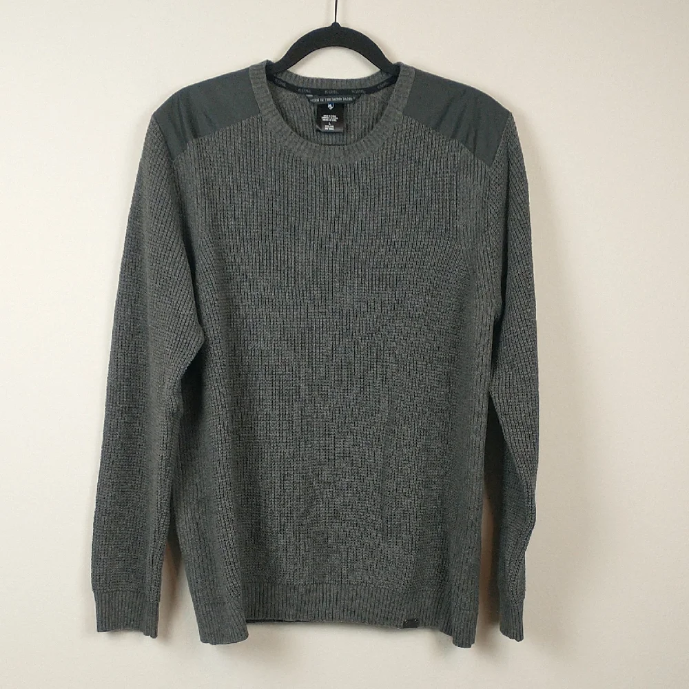 Kuhl Evader Sweater Mens Large Gray Merino Wool Blend